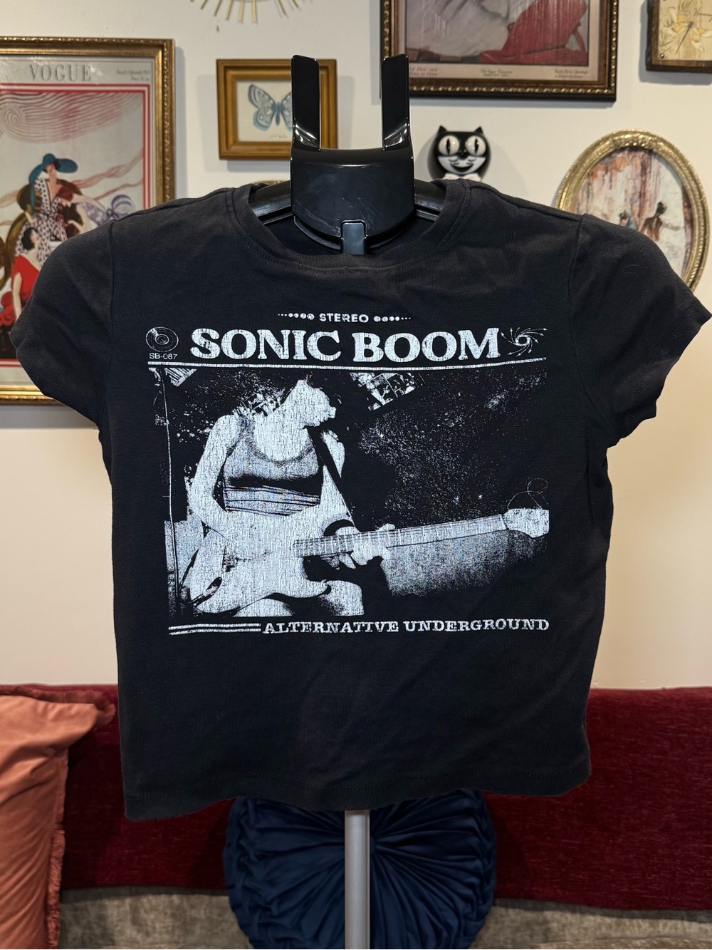 Self Esteem Black Graphic 'Sonic Boom' Tee